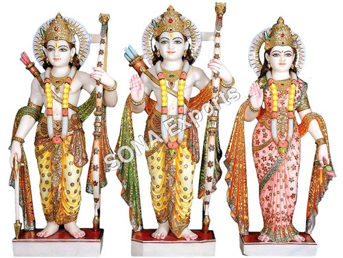 White marble Ram Darbar Moorti Supplier