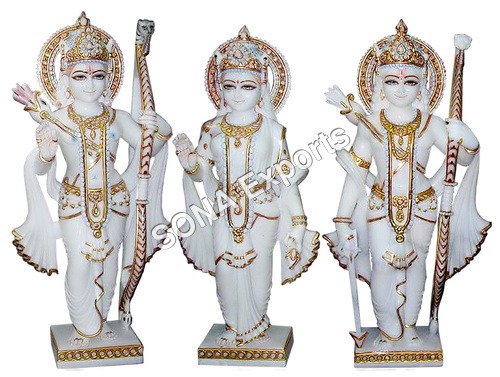 White Sangmarmar Ram Darbar murti statue