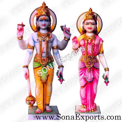 Marble Laxmi Narayan Statues
