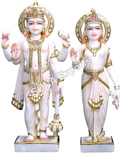 Marble Laxmi Narayan Statue