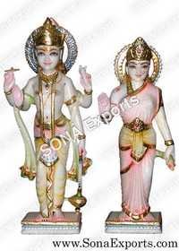 Marble Laxmi Narayan Statues
