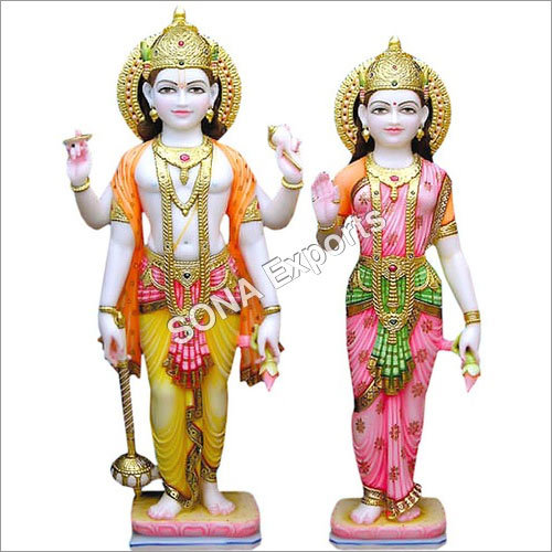 Marble Vishnu Bhagwan Statue