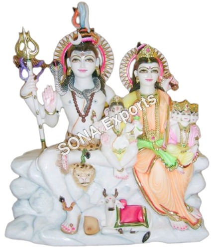 Makrana Marble Gauri Shankar Statue