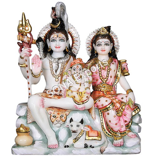 Marble Mata Parvati  Shankar Ji murti