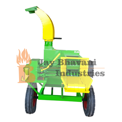 Blower type chaff cutter with trolley