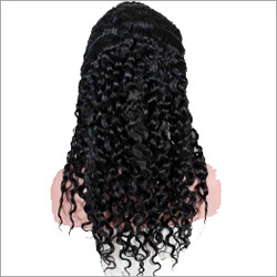 Black Natural Curly Full Lace Wigs