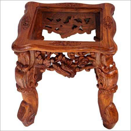 Natural Wooden Rectangle Side Table