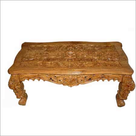 Carved Wooden Table