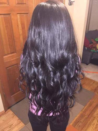 Multi Donor Wavy Hair - Color: Black