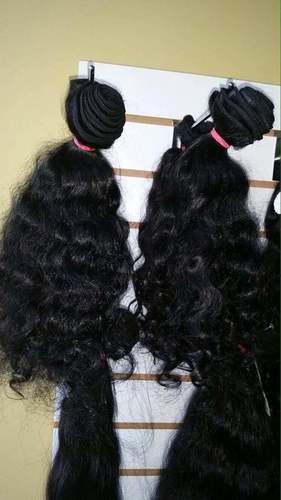 Indian Remy Curly Hair - Single Donor Quality, Black Color , Non-Tangling Strands & Soft Curls