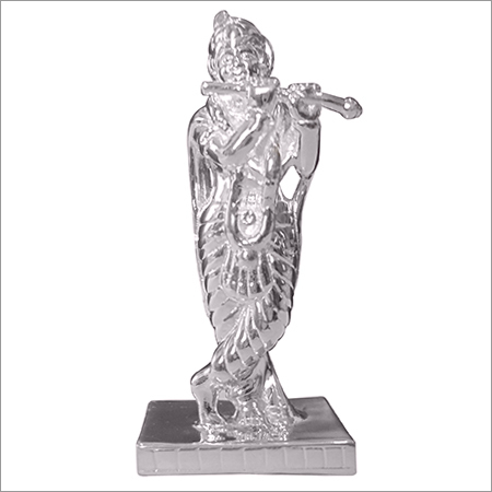 Silver Krishna Statue