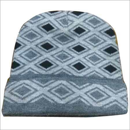 Check Woolen Caps
