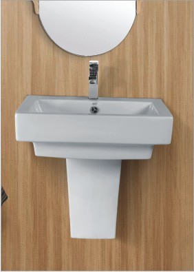 Wash Basin with Half Pedestal