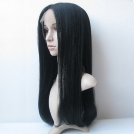 Black Natural Straight Full Lace Wigs