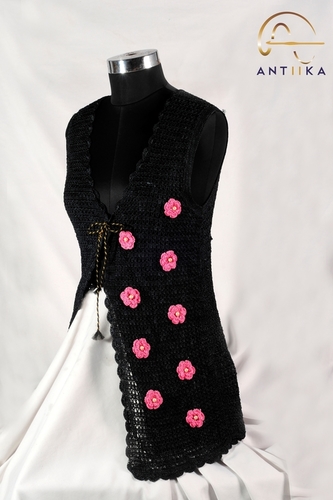 Ladies Crochet Waist Coat