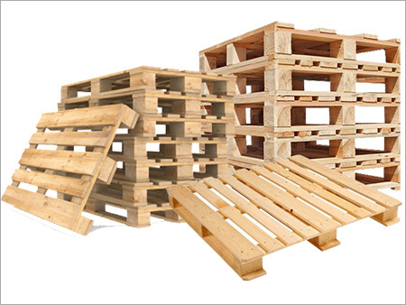 Pine Wood Pallets - Pine Wood, Two Way, Twin Deck Flush Non-Reversible | Sturdy, Breakage Proof, Heat Treated, Termite Resistant, Durable