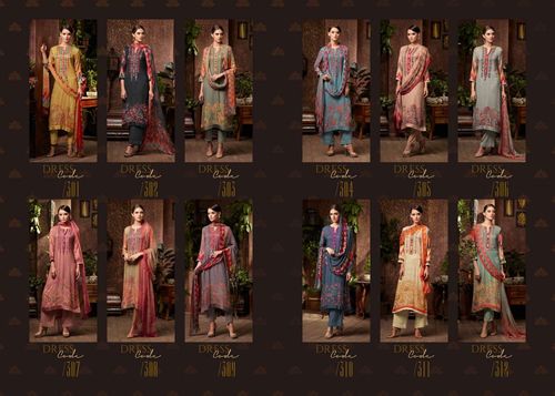 Pashmina Printed Embroidery Suits