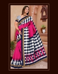 Printed Princely Magenta Coonoor Silk Saree