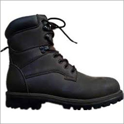 Industrial Safety Shoes - Leather, Various Sizes, Rubber Sole | Lace-up, Steel Toe, Cushioned Insole, Lightweight, Durable, Supportive