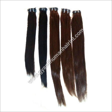Double Drawn Human Hair Extension machine weft