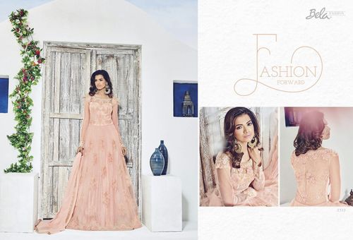 Georgette Long Designer Suit