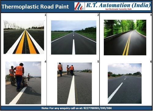 Thermoplastic Road Paint Application: Outdoor