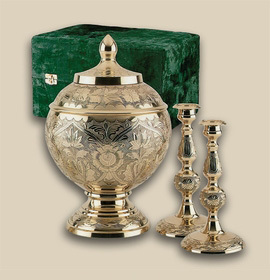 Elegant Brass Memorial Urns