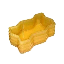 Paver Mould - Plastic Material, Varied Dimensions, Yellow Color | Durable, Crack Resistant, Zigzag Design, Reliable, Impeccable Quality