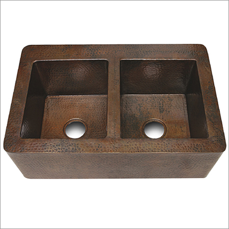 Bronze Kitchen Sink - 33x18x10 Inches Oil-Rubbed Bronze | Durable Two-Basin Heat & Stain Resistant