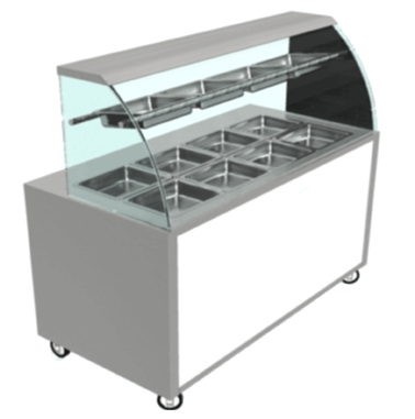 Bhalla Papti Counter - Stainless Steel, 120x60x100cm, 100L Capacity | Food Display, Temperature Control, Mobile, Hygienic