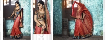 Intelligent Light Rust Fancy Chiffon Designer Saree