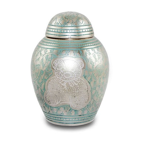Brass Teddy Bear Urn For Infants