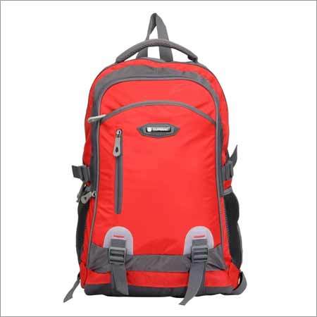 Trendy Red And Grey Travel Overnighter Backpack