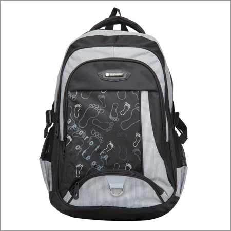 Black and Steel Grey Grafitti School College Backpack