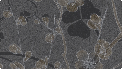 Humming Black - Heart Vines Laminate - 1220x2440mm, Eye-Catchy Look, Moisture-Resistant, Corrosion Resistance, Perfect Finish