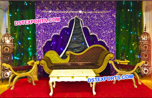 Wedding Golden Embroidry Backdrop Curtains