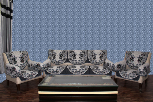 Printed Chenille Sofa Cover Five Star