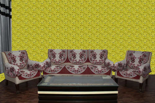Printed Chenille Sofa Cover Five Star