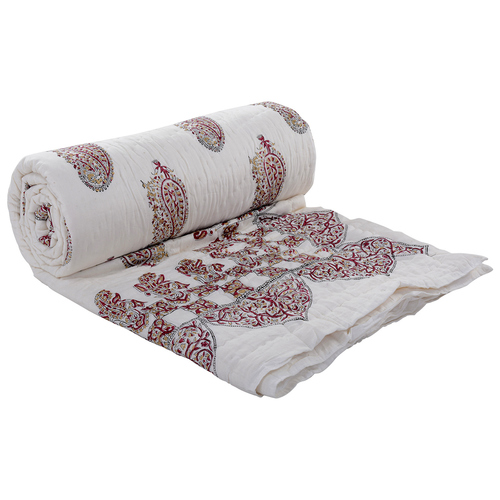 100% Cotton Jaipuri Double Bed Quilt Rajai