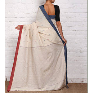 Silk Linen Jamdani Saree