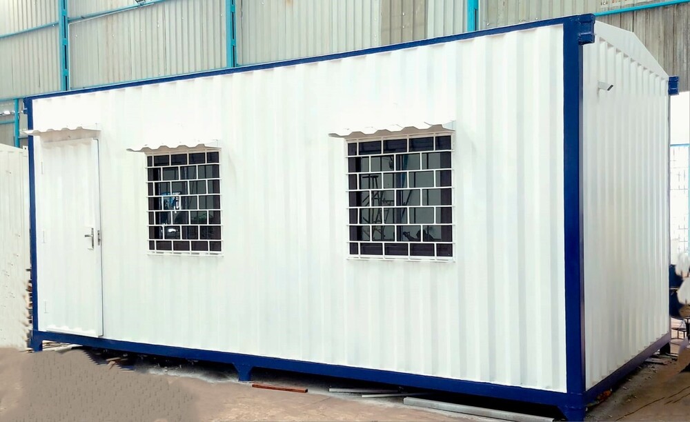 Portable Container Site Office Cabin - Color: Blue Grey