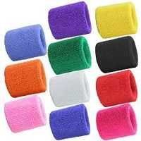 Sports Wristband - Terry Cloth, 8x3 Cm , Multicolor, High Elasticity, Alluring Look, Comfortable, Durable, Soft Texture, Sweat Absorption, Washable