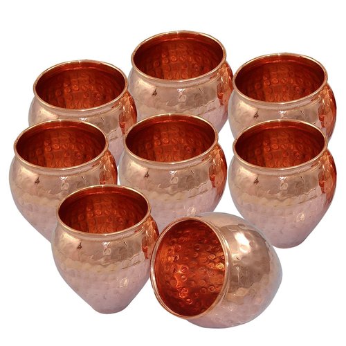 Copper Lota Matka Glass