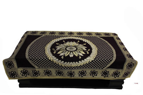 Chenille Table Cover - 40x60 Inches, Coffee Color | Modern Design, Durable Fabric, Ideal for Indoor Use