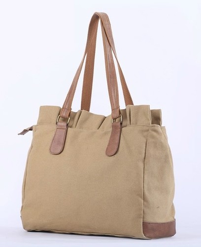 Leather Handle Canvas Bags