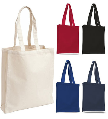 Colored Cotton Bags With Gusset
