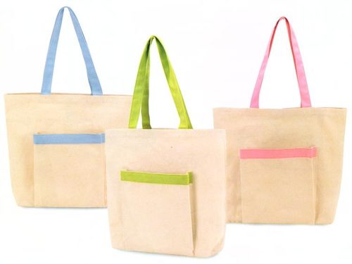 Cotton Tote With Pocket