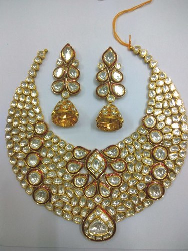 Polki Diamond Necklace Set