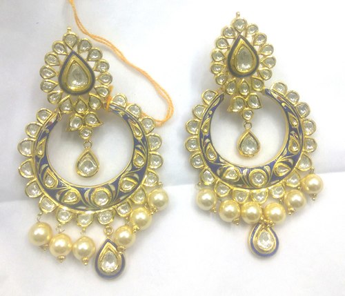 Diamond Polki Chand Bali Very Good