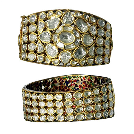 Diamond Uncut Kundan Meens Bangle